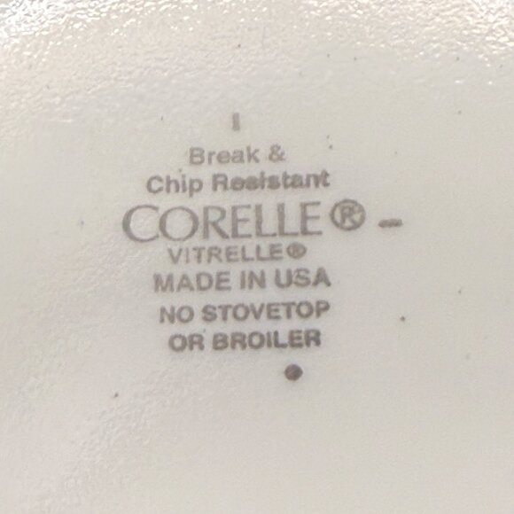 Corelle Vitrelle Country Cottage 4 White Salad Plates 7.25” Floral & Heart - Picture 3 of 4